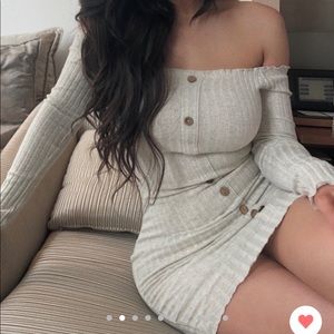 Off the shoulder mini dress